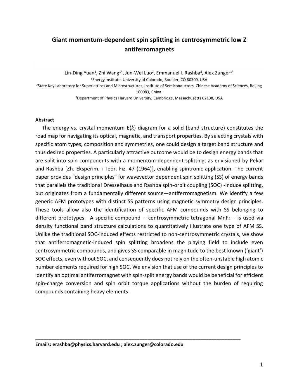 Two Mechanisms of Spin-Orbit Coupling in Antiferromagnetic Crystals