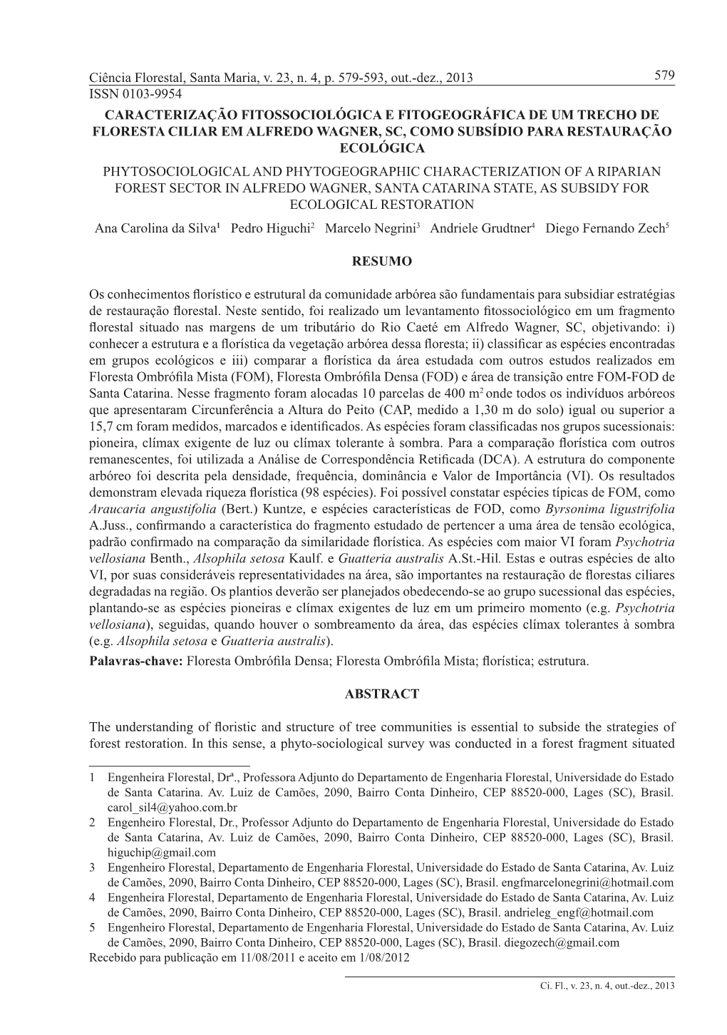 Phytosociological and Phytogeographic