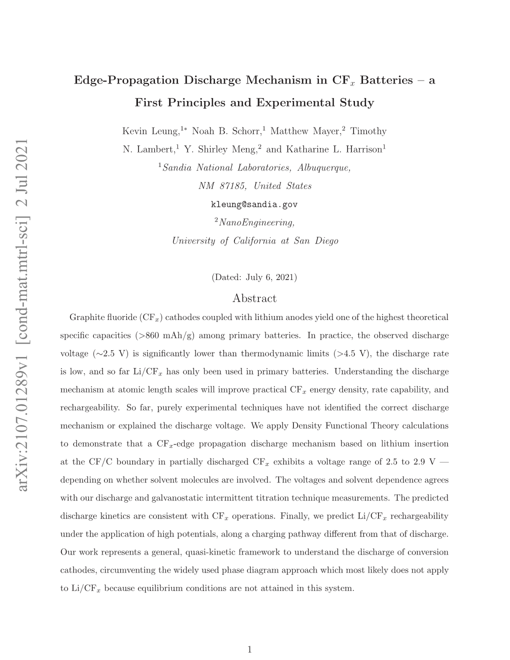 Arxiv:2107.01289V1 [Cond-Mat.Mtrl-Sci] 2 Jul 2021