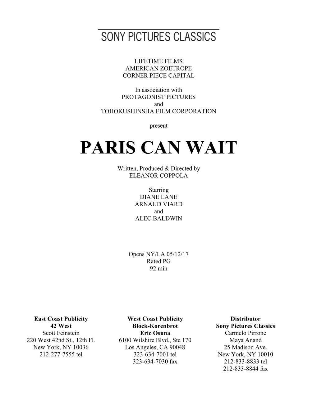 Paris Can Wait