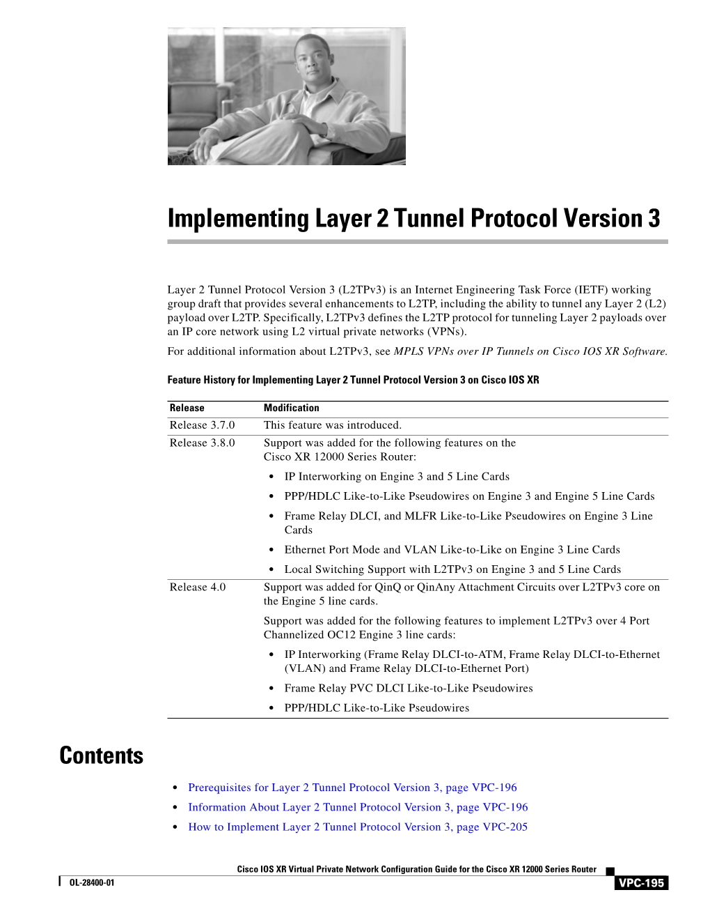 Implementing Layer 2 Tunnel Protocol Version 3