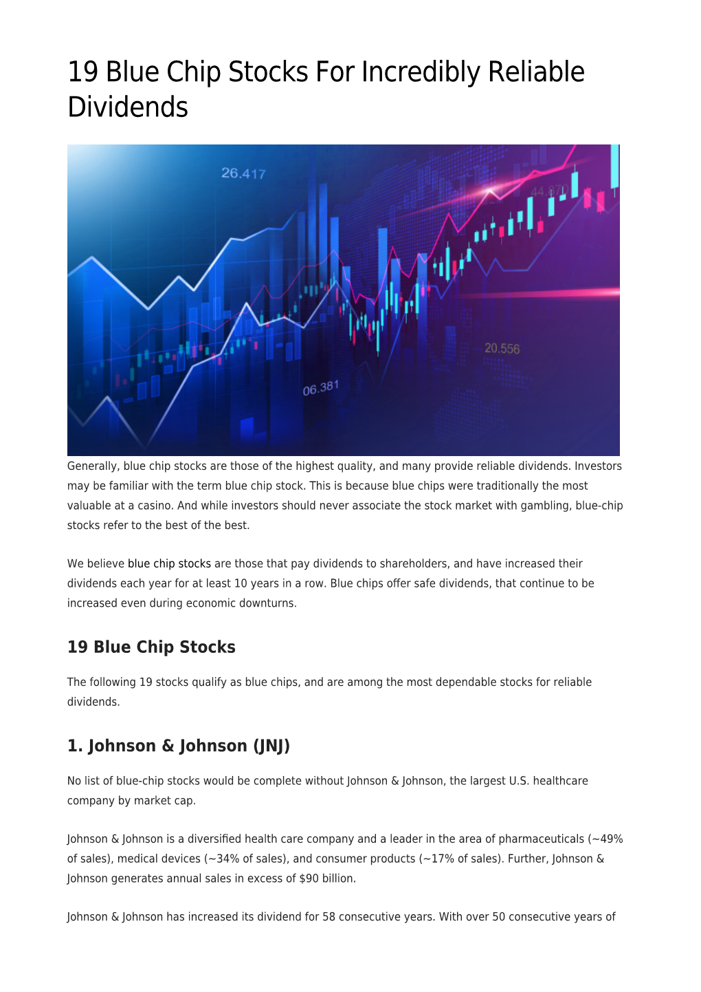 19 Blue Chip Stocks for Incredibly Reliable Dividends