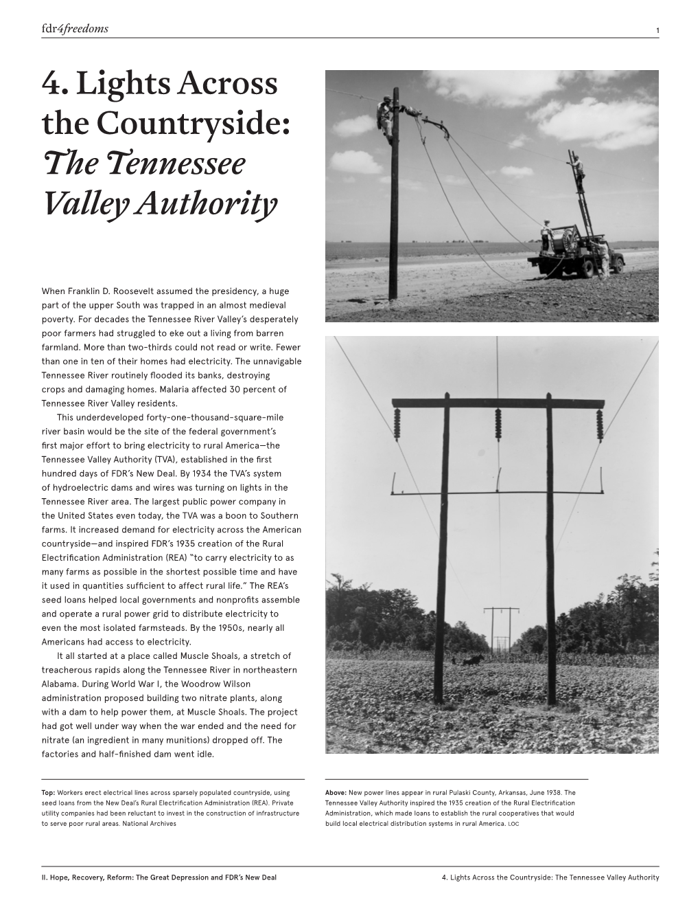 4. Lights Across the Countryside: the Tennessee Valley Authority