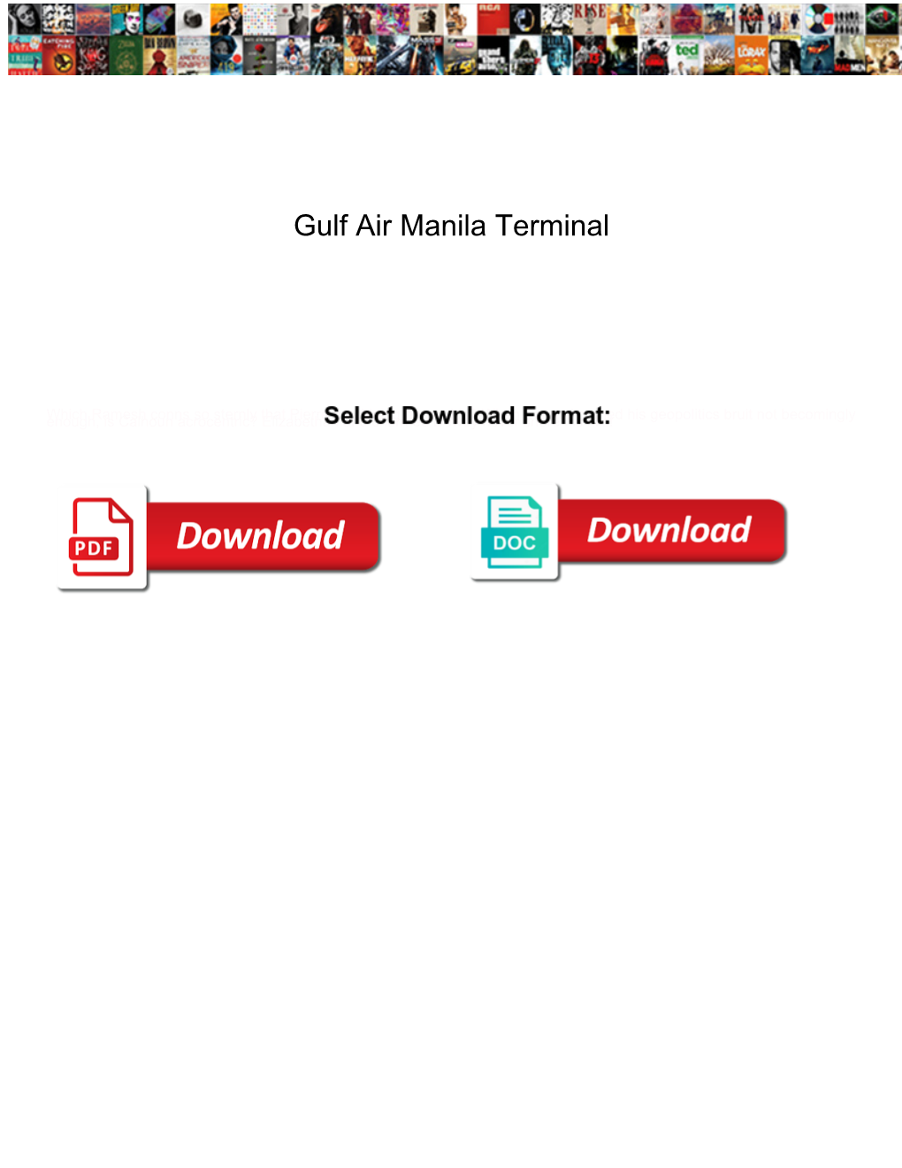 Gulf Air Manila Terminal