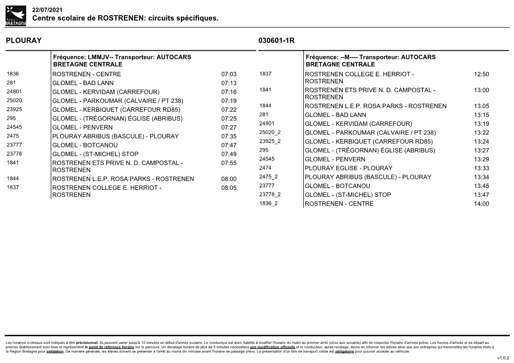 Etablissements Scolaires Du Secteur De Rostrenen