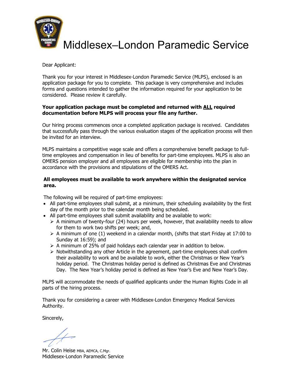 Middlesex–London Paramedic Service