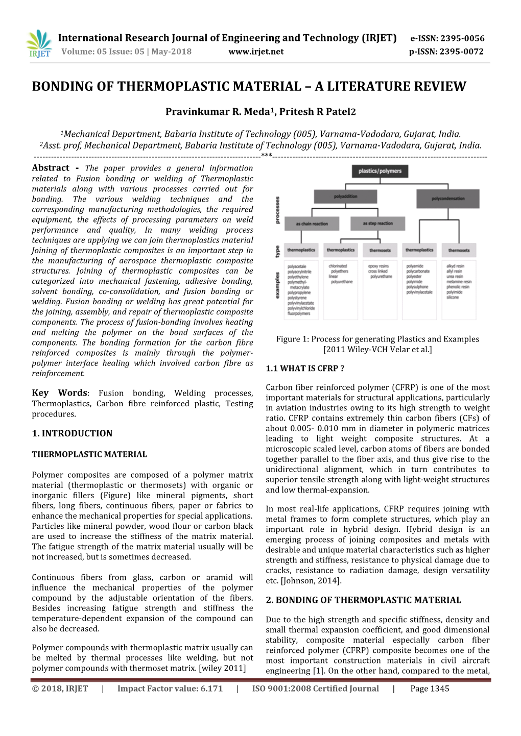 Bonding of Thermoplastic Material – a Literature Review