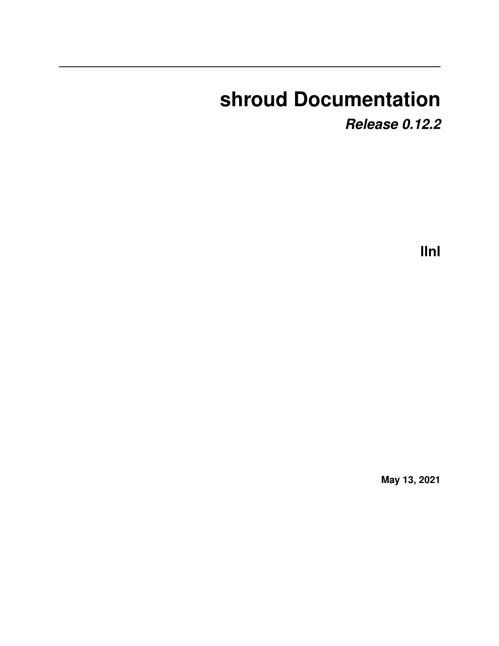 Shroud Documentation Release 0.12.2