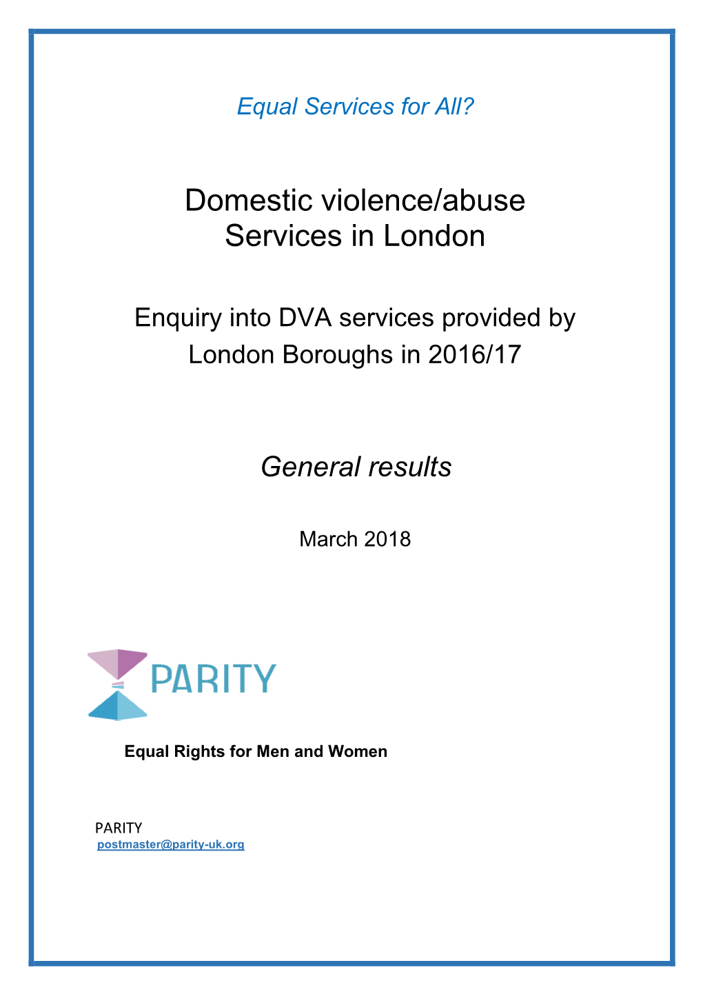 Domestic Violence/Abuse Services in London