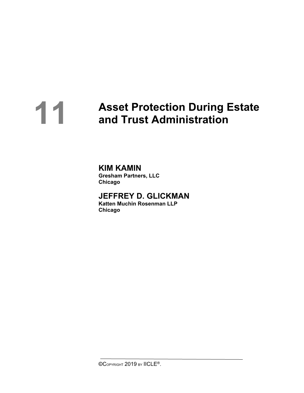 Asset Protection During Estate and Trust Administration