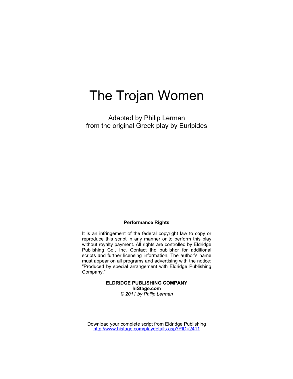 The Trojan Women