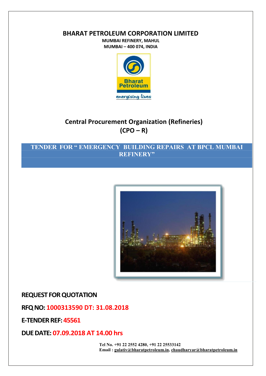 BHARAT PETROLEUM CORPORATION LIMITED Central