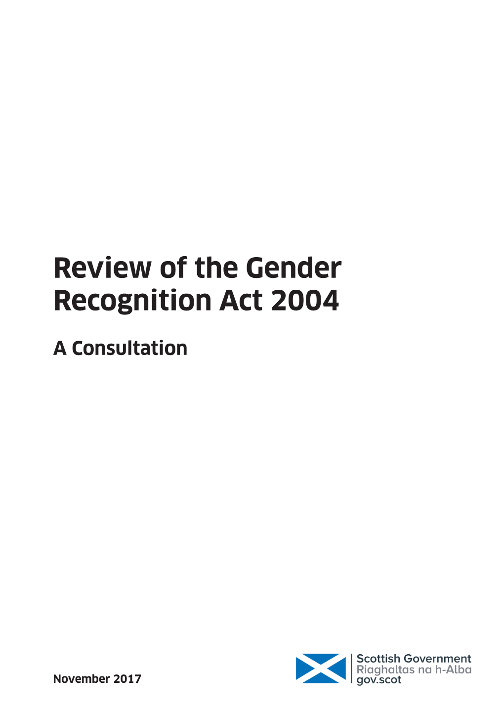 Review of the Gender Recognition Act 2004