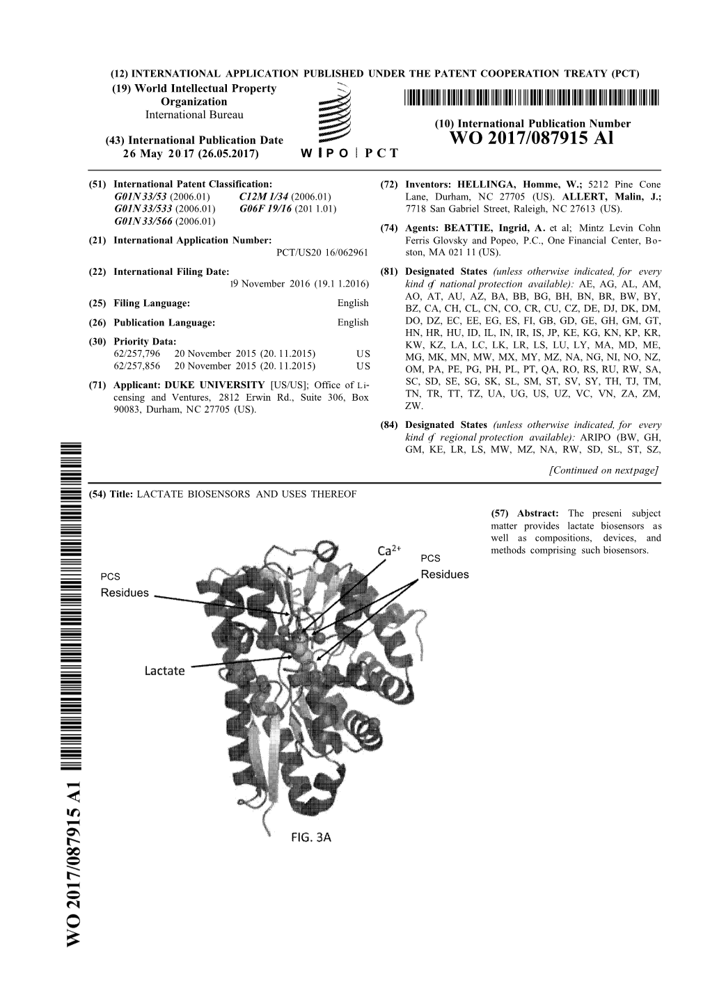WO 2017/087915 Al 26 May 20 17 (26.05.2017) W P O P C T