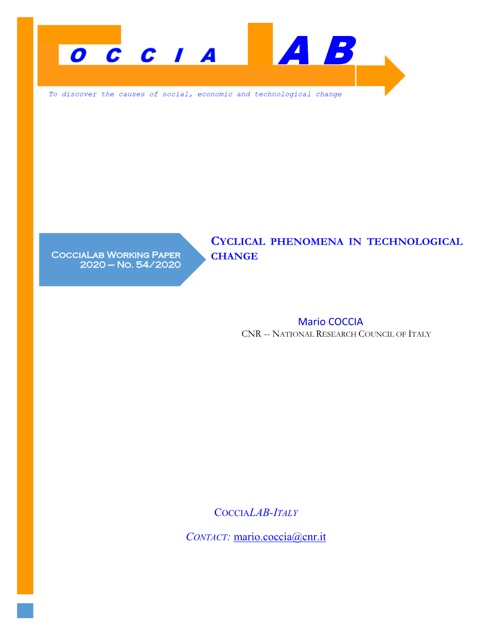 Cyclical Phenomena in Technological Change