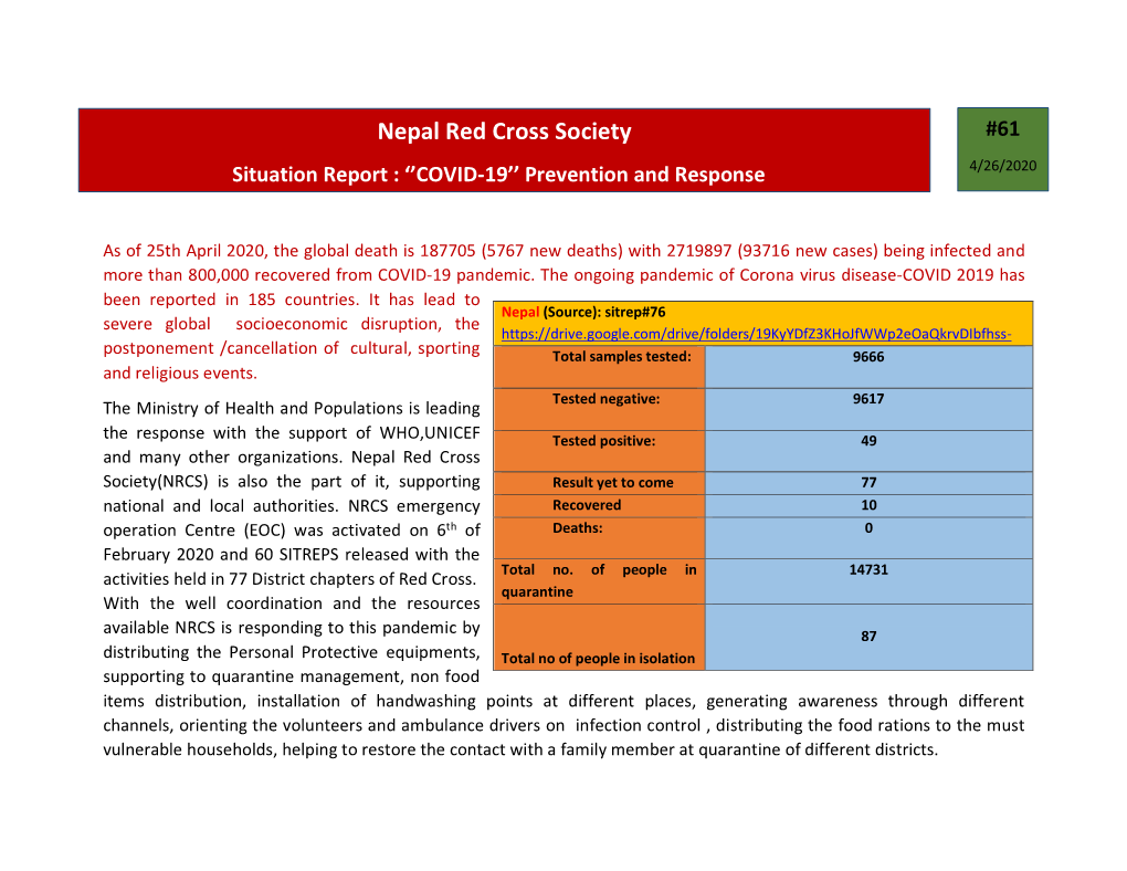 COVID-19’’ Prevention and Response