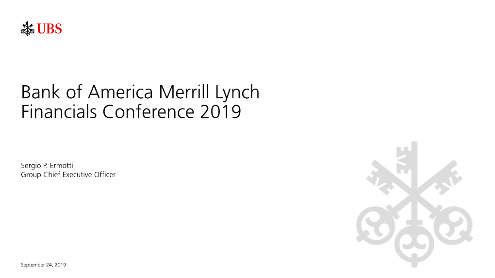 Bank of America Merrill Lynch Financials Conference 2019