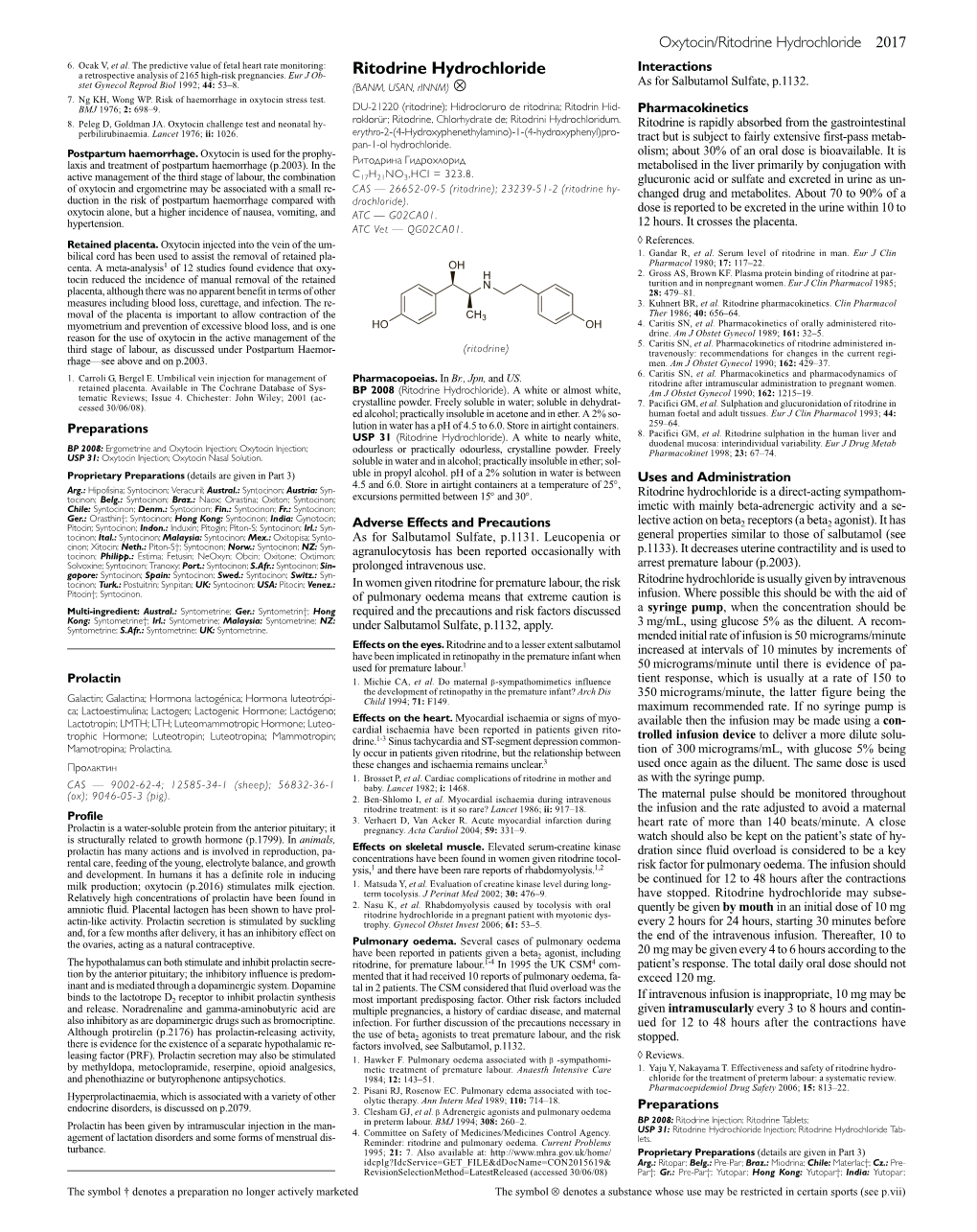 Ritodrine Hydrochloride 2017