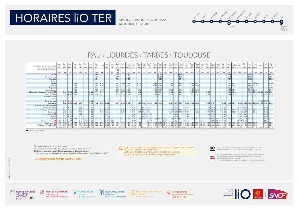 Pau Lourdes Tarbes Toulouse