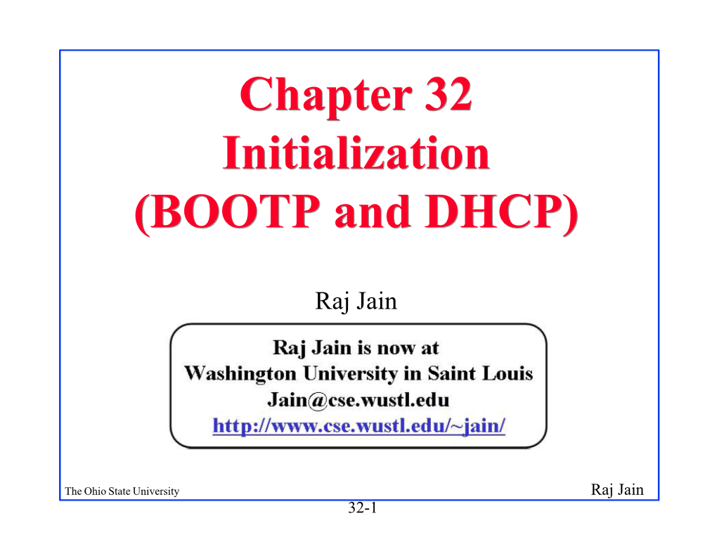 BOOTP and DHCP