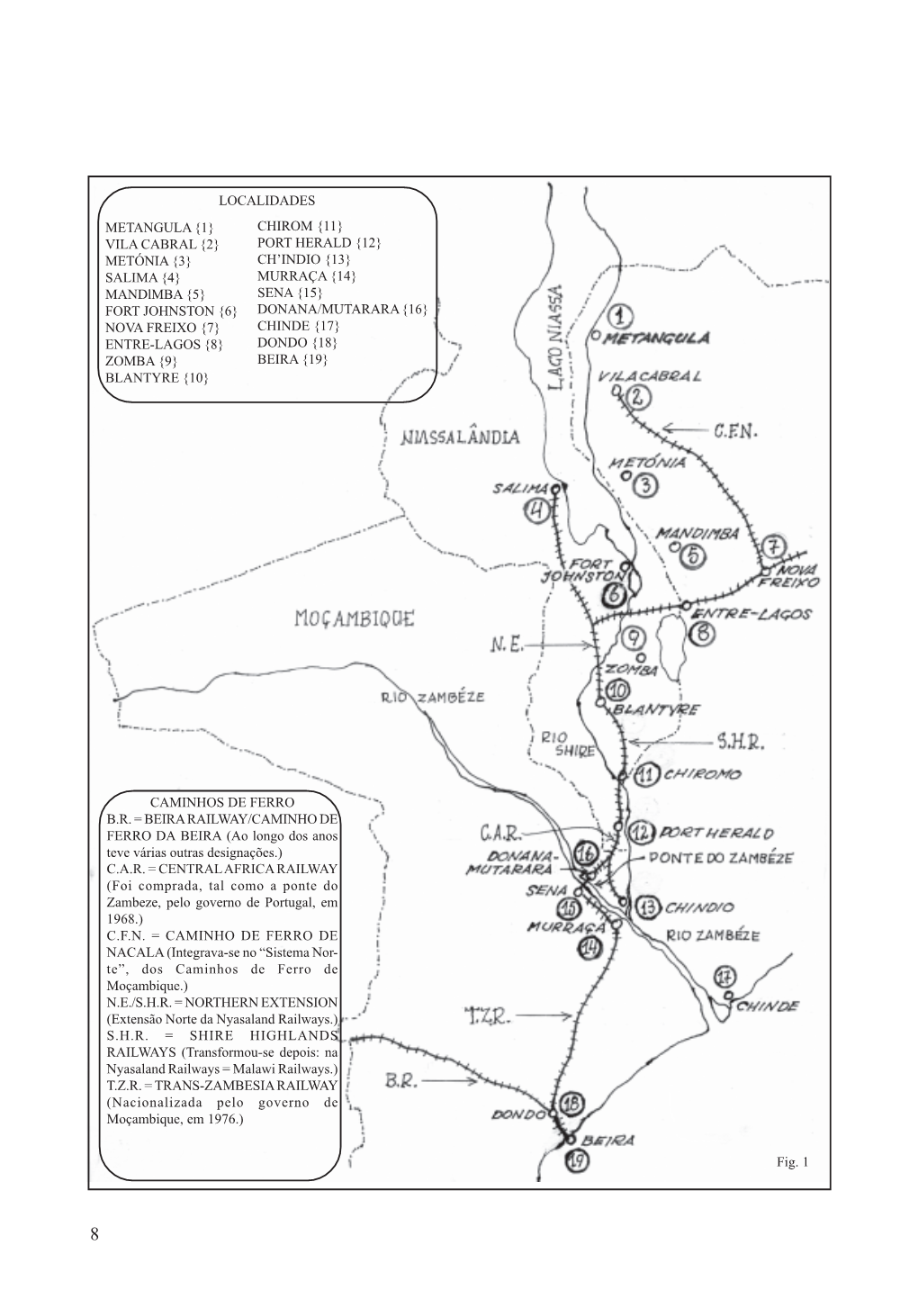 CAMINHOS DE FERRO B.R. = BEIRA RAILWAY/CAMINHO DE FERRO DA BEIRA (Ao Longo Dos Anos Teve Várias Outras Designações.) C.A.R