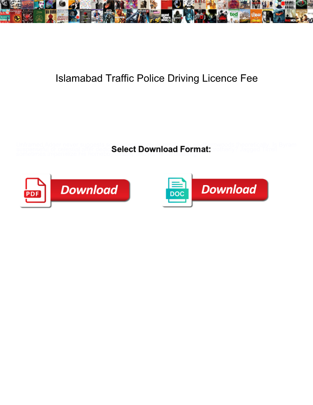 Islamabad Traffic Police Driving Licence Fee Windows