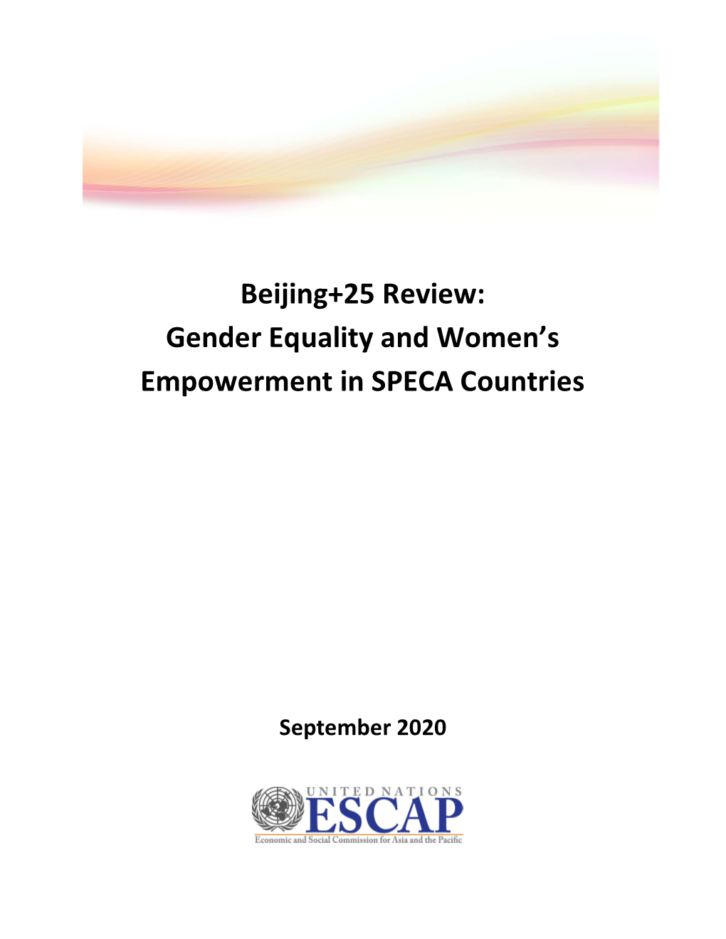 Gender Equality and Women's Empowerment in SPECA Countries