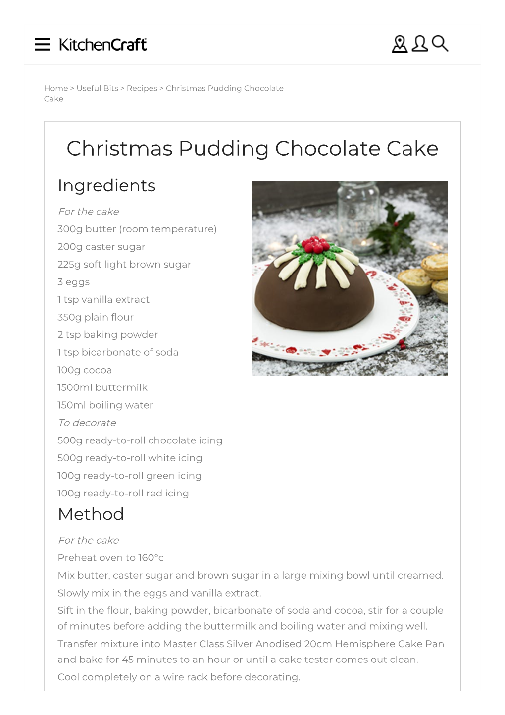 Christmas Pudding Chocolate Cake