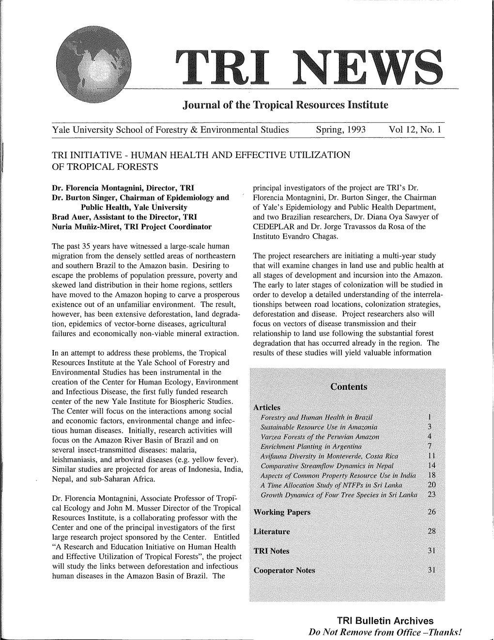 TRI News Vol 12 No 1