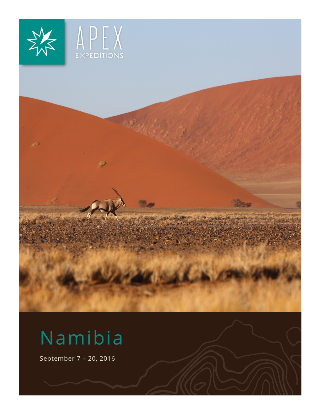 Namibia Wildlife Safari Tour 2016 Brochure with Itinerary and Photos