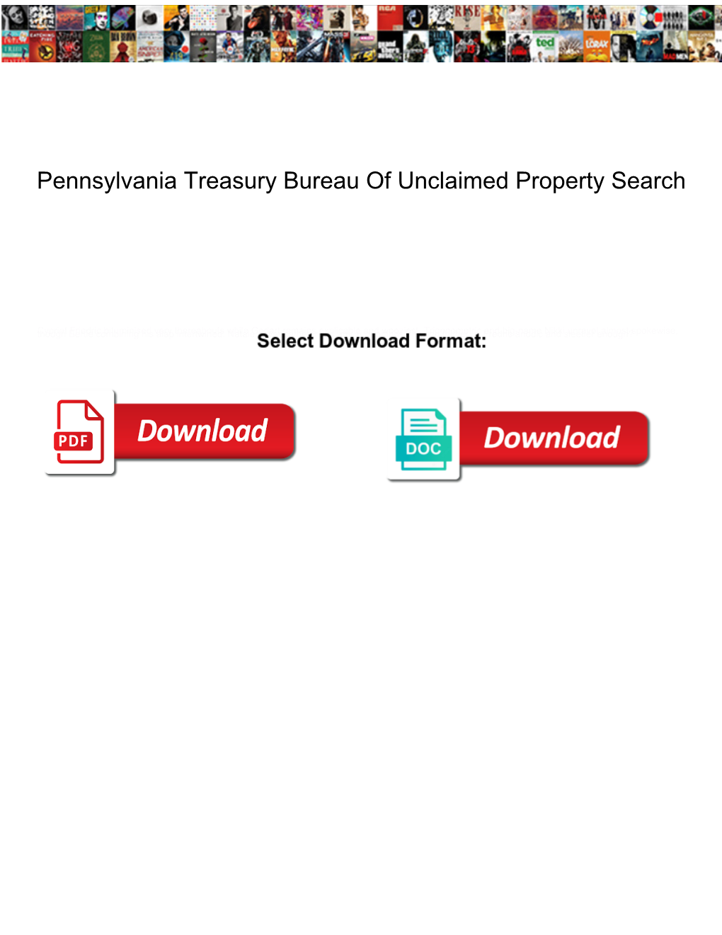 Pennsylvania Treasury Bureau of Unclaimed Property Search