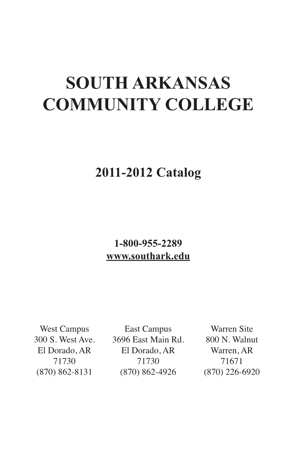 2011-2012 Catalog