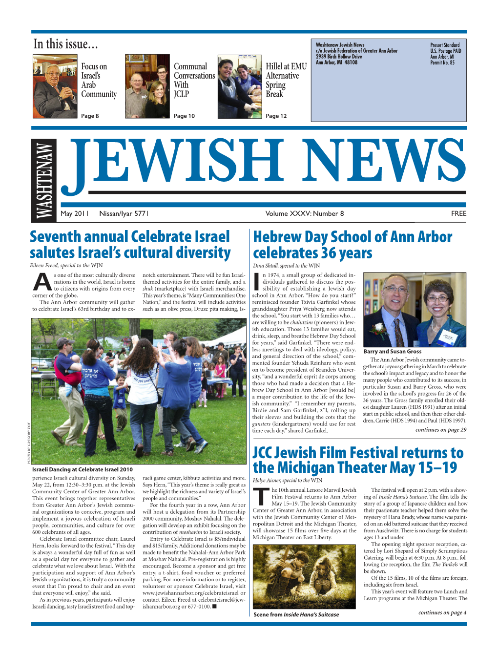 May 2011 Nissan/Iyar 5771 Page 8 Community Arab Israel’S Focus On