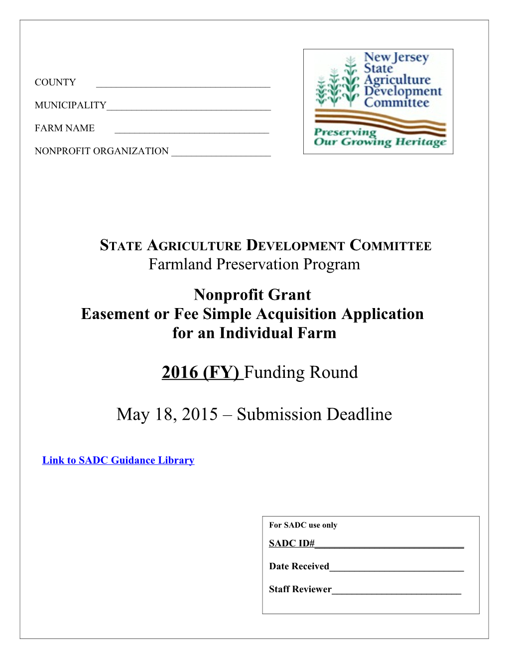 State Agriculture Development Committee s1