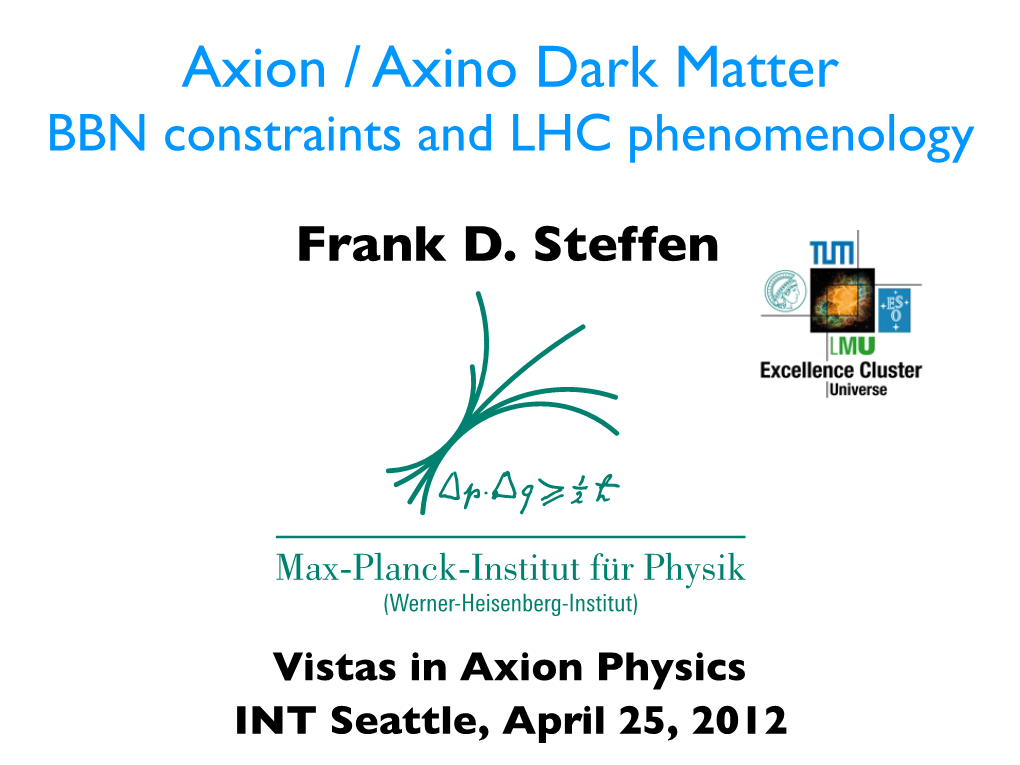 Axion/Axino Dark Matter