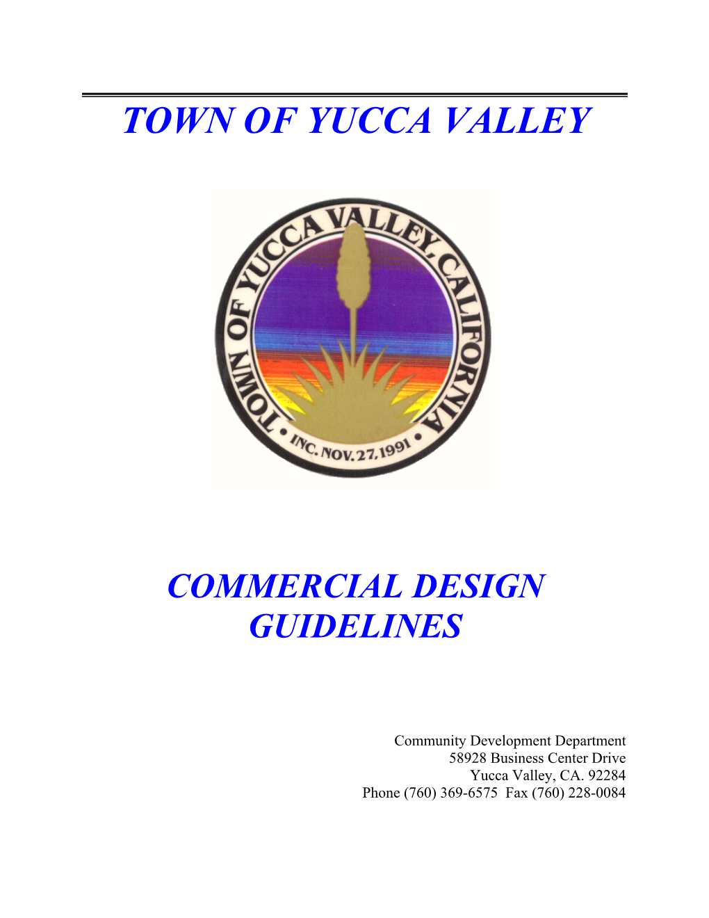 Commercial Design Guidelines