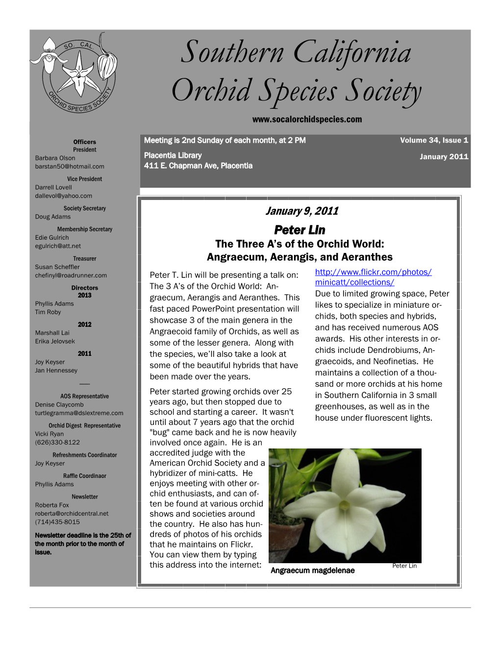 Southern California Orchid Species Society