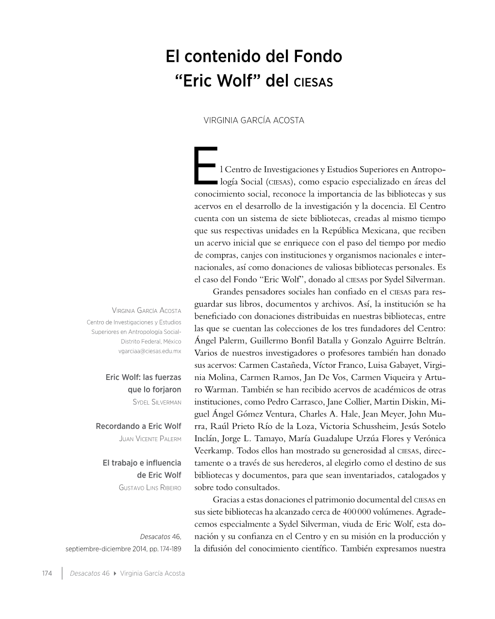 Eric Wolf” Del Ciesas