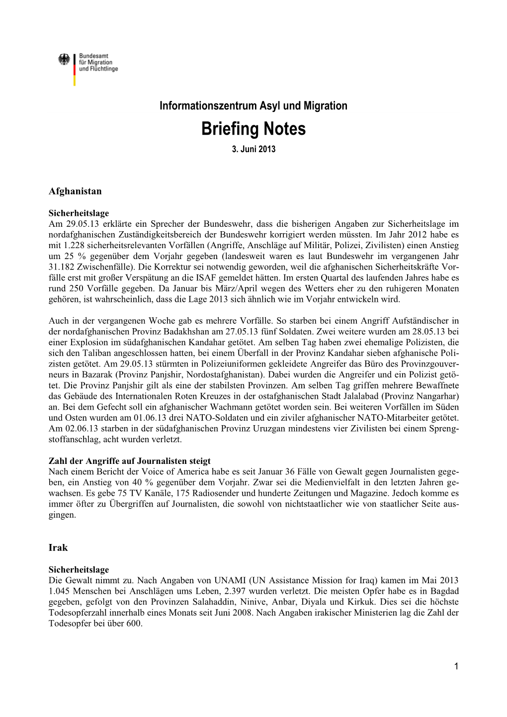 Briefing Notes 3