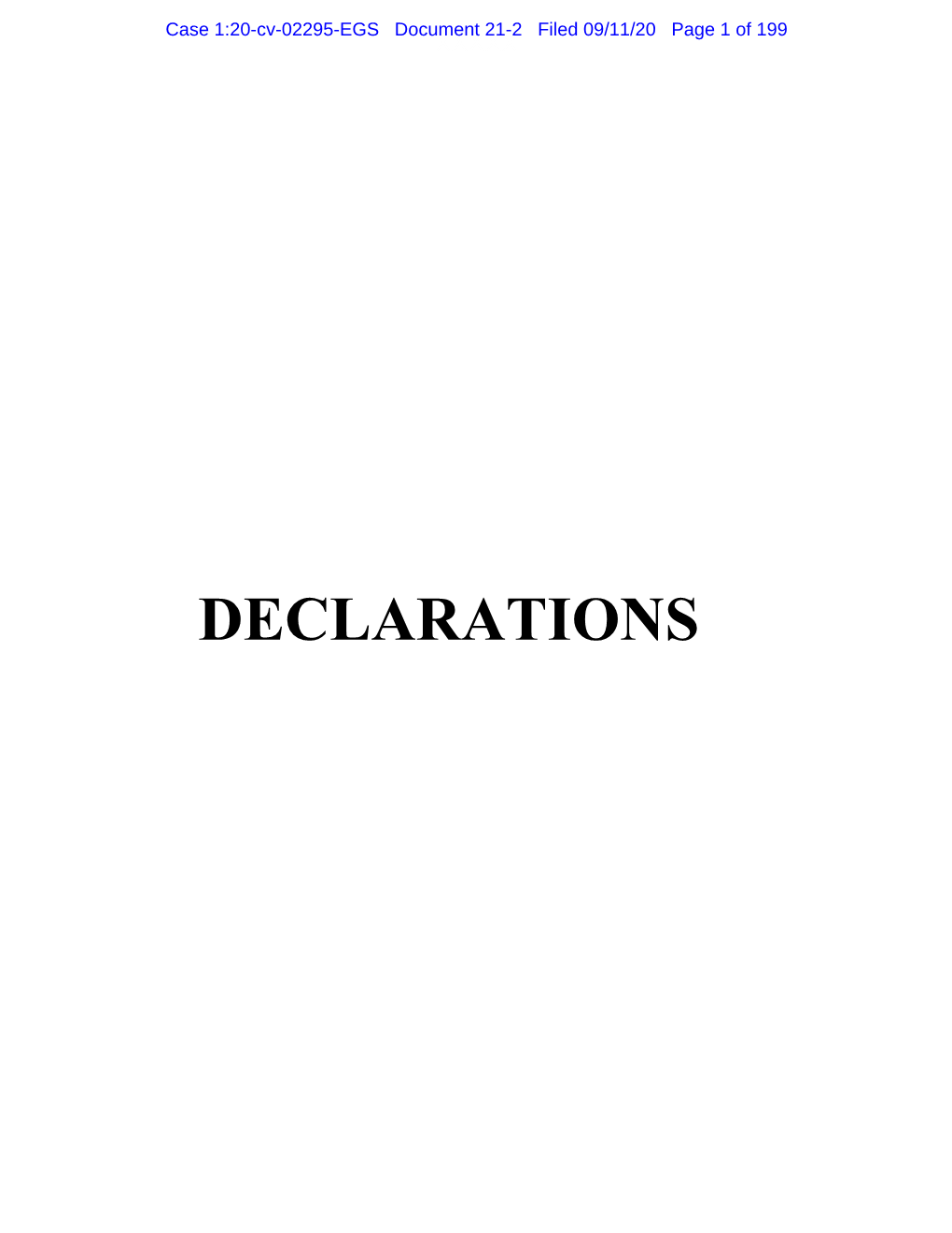 Declarations