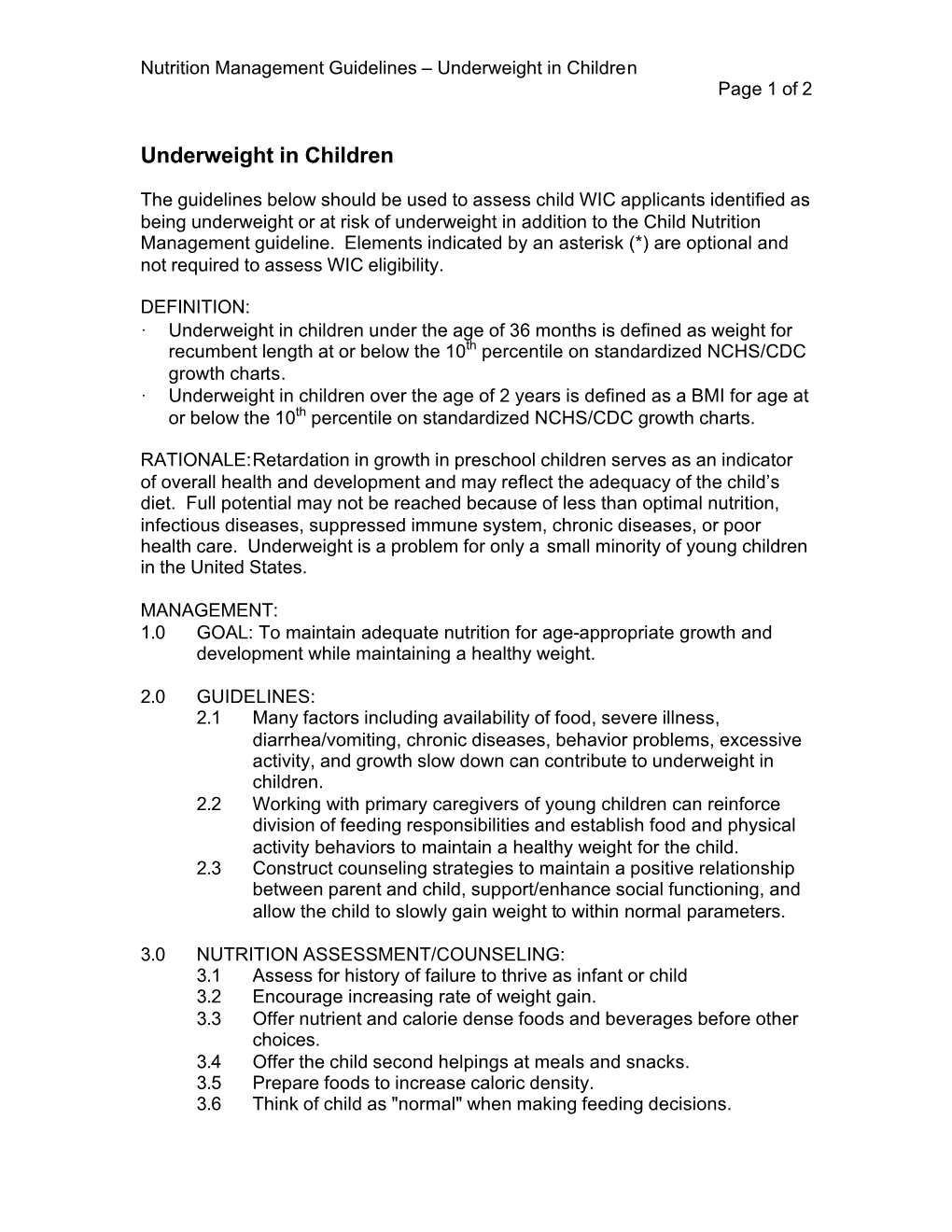 13-Underweight in Children