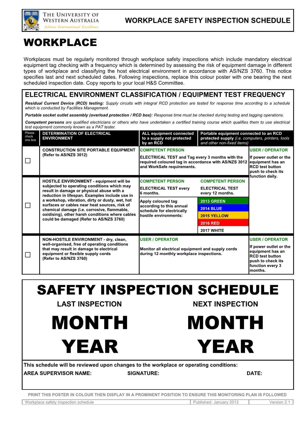 PRINT THIS POSTER in COLOUR Then DISPLAY in a PROMINENT POSITION to ENSURE This MONITORING s1