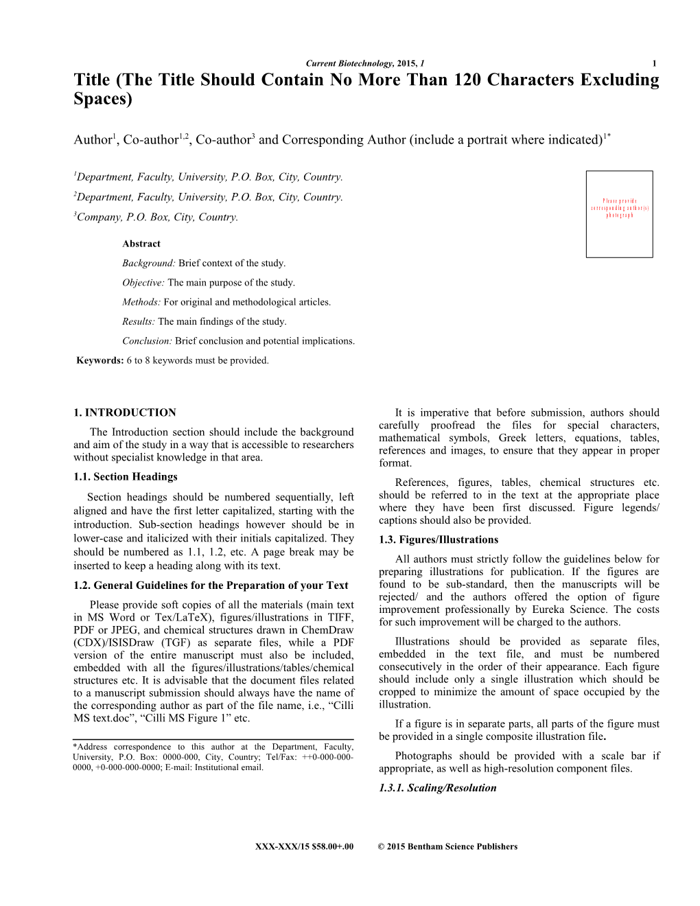 Template - Current Biotechnology