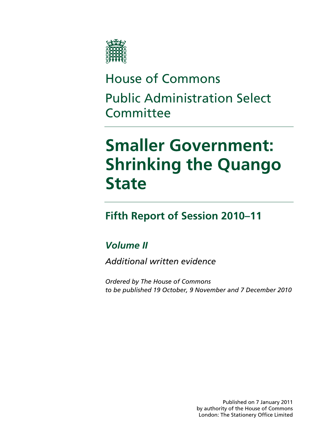 Smaller Government: Shrinking the Quango State