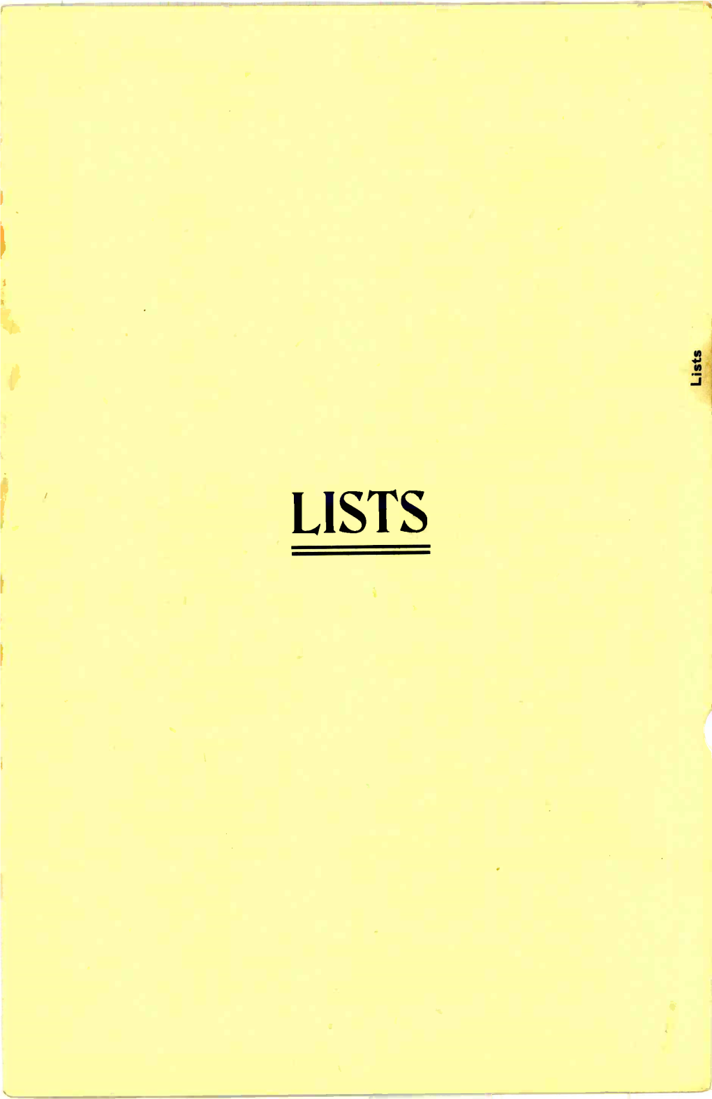 Classified Lists