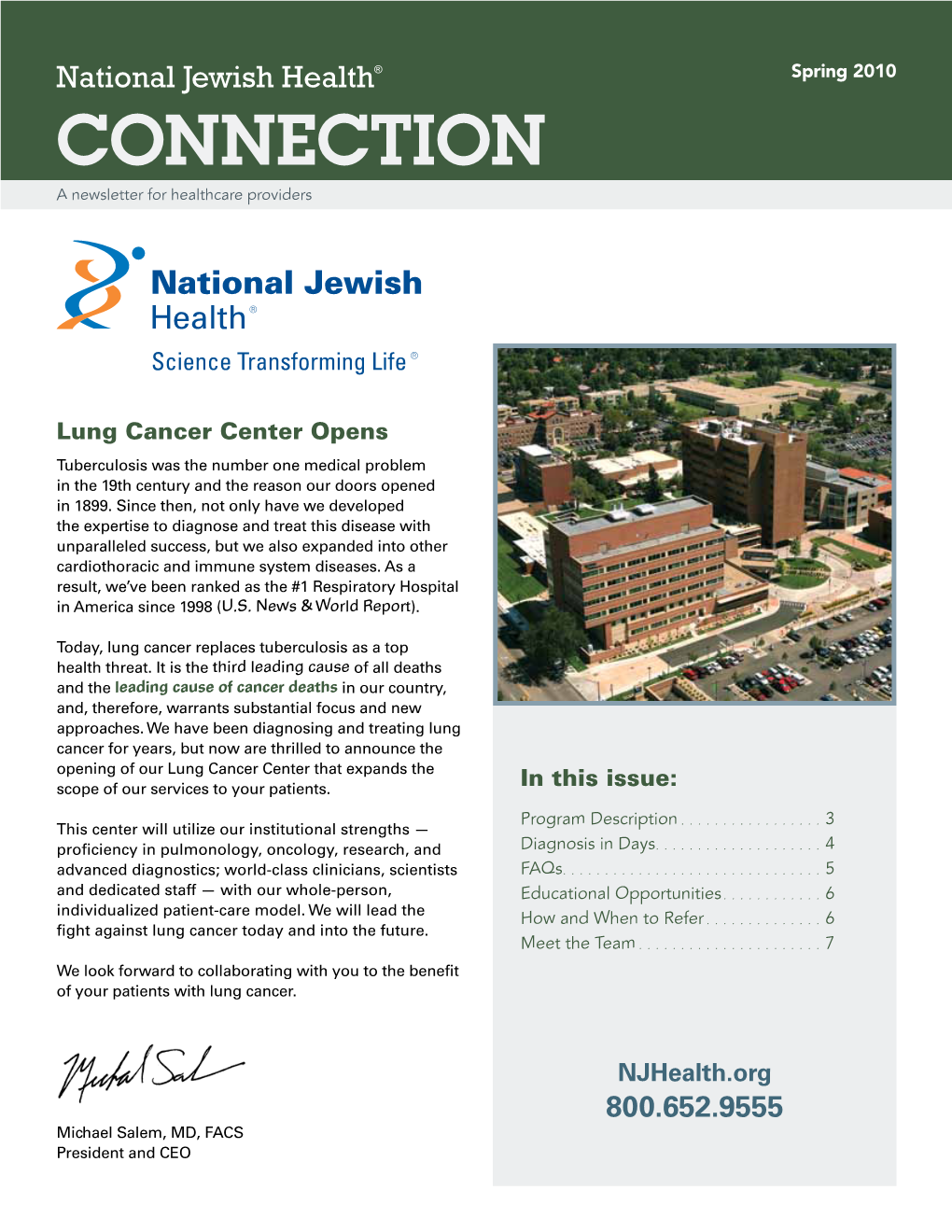 Connection a Newsletter for Healthcare Providers