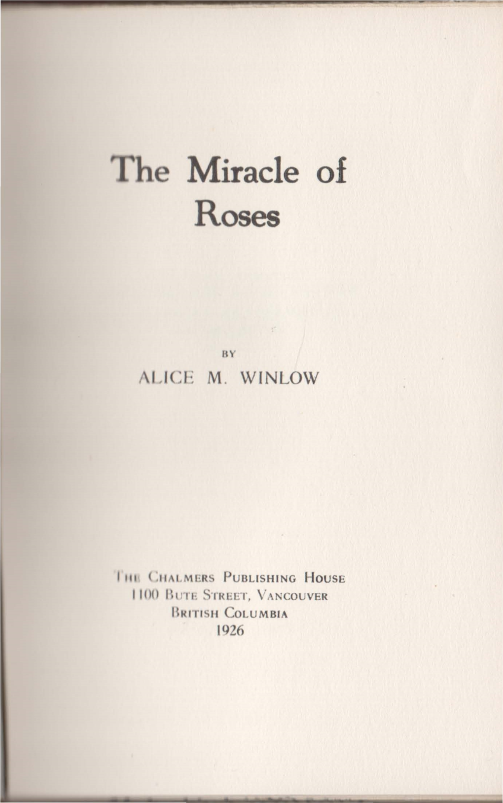 The Miracle of Roses