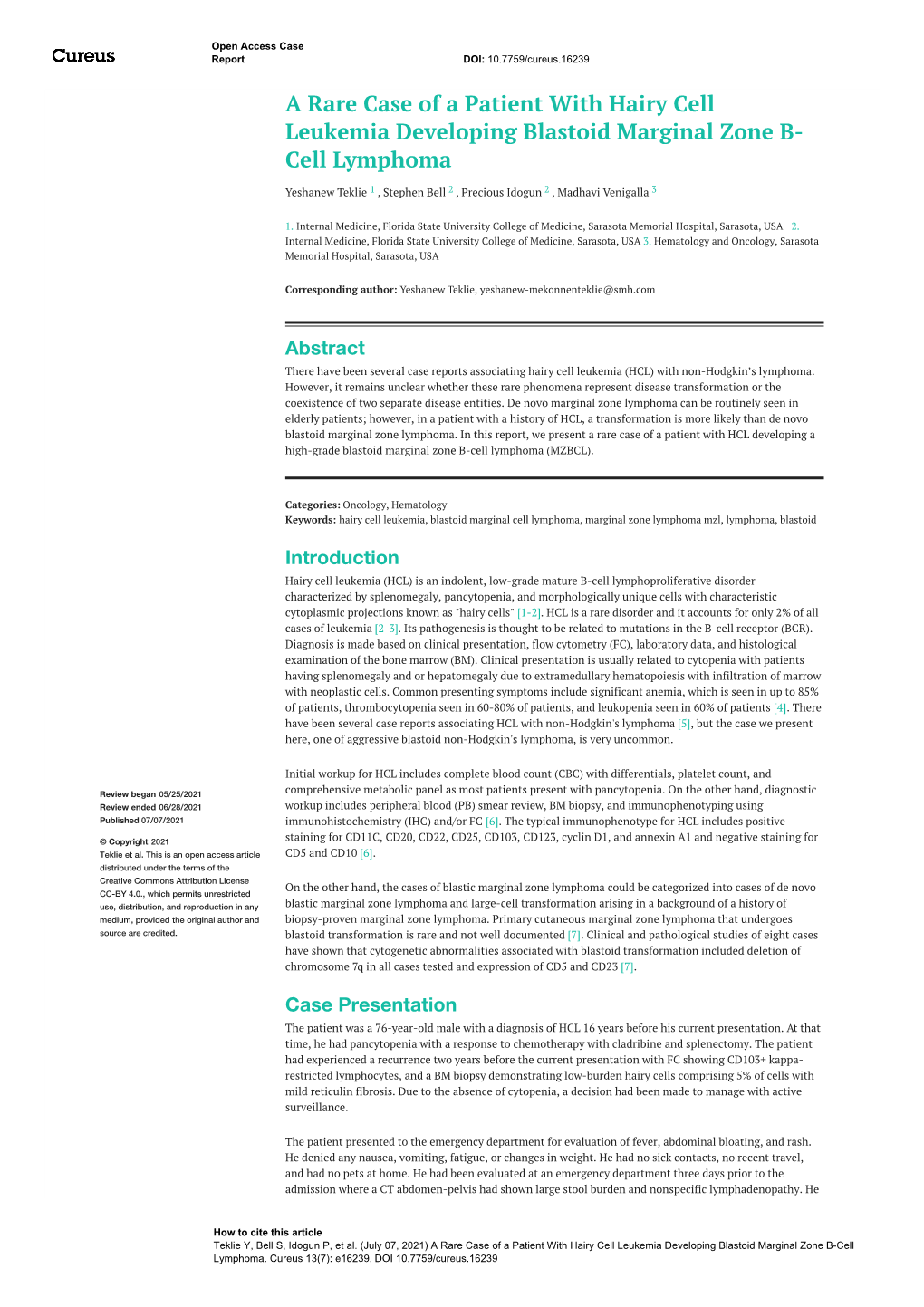 Cell Lymphoma