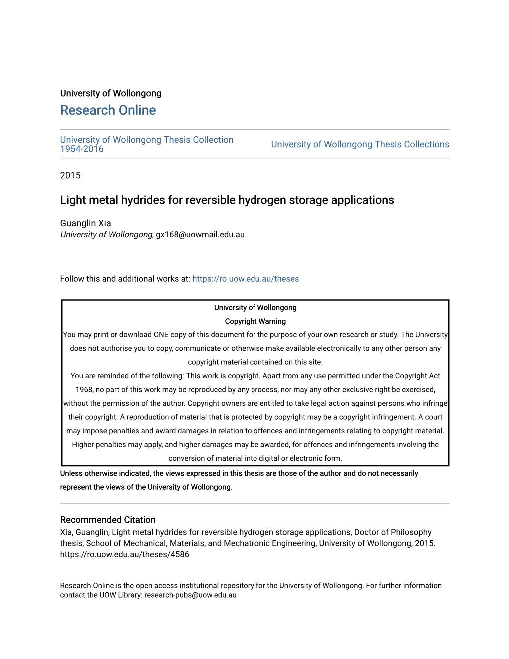 Light Metal Hydrides for Reversible Hydrogen Storage Applications