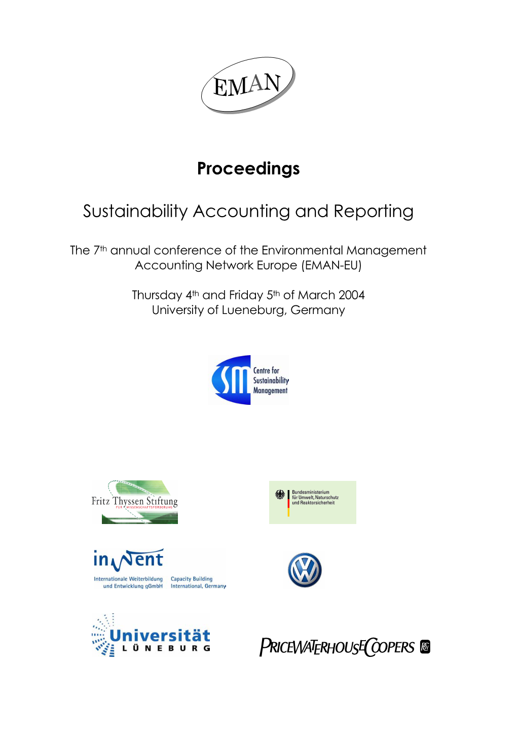 Proceedings Sustainability Accounting and Reporting